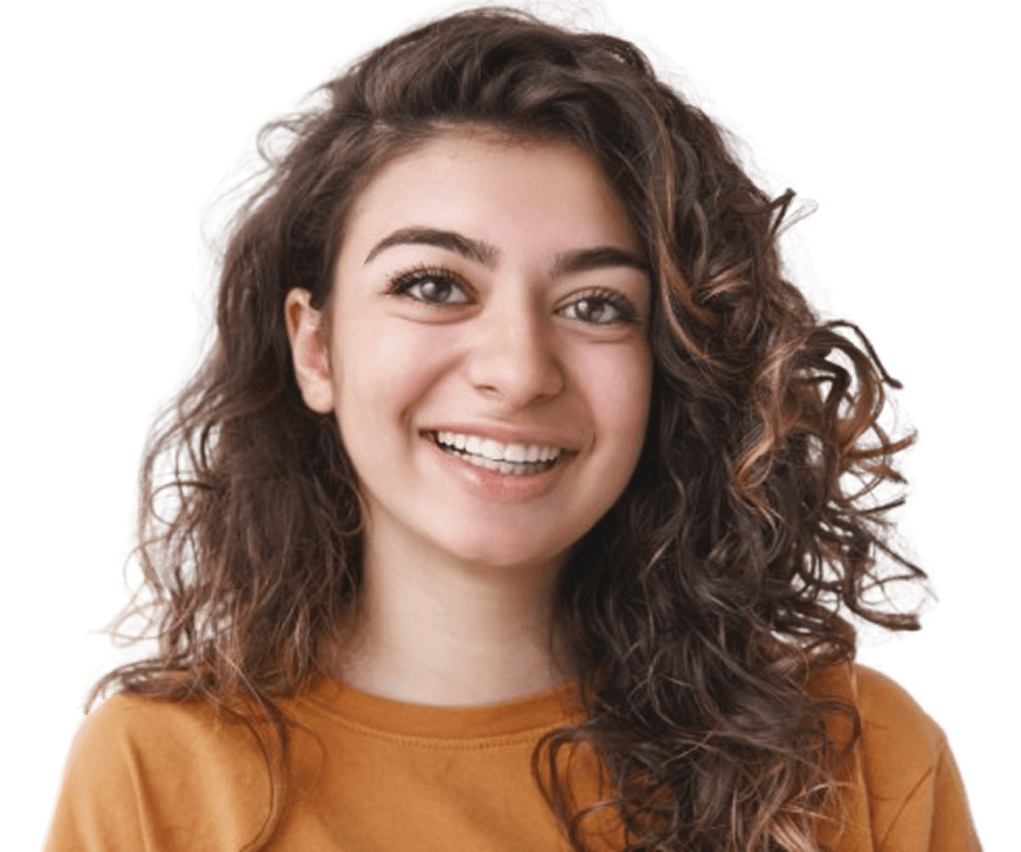 Happy woman for workshops banner